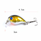 10 Farben 3CM/3.1g 10#Hooks 3D mustert harten Plastikköder des Köder-0.10m-0.3M Floating Crank Fishing