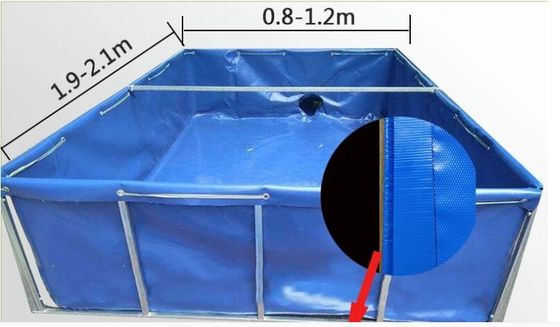 Stärke 1.0mm Planen-Aquariums-Fisch-Teich-Plastikbehälter Diy-Fisch-Teich PVCs 100000L faltbarer