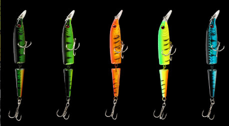 5 Colors 11CM/9.20g 6#Hooks 3D Eyes Plastic Bait Full Swimming Layer Multi Jointed Fishing Lure