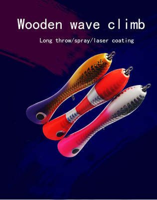 3 Holz-Köder-Höhen Lasers der Farbe20cm/120g haken beschichtende Bass Snakehead Popper Wooden Fishing-Köder mit großer Öffnung
