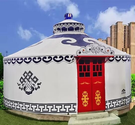 Erleben Sie den Charme der mongolischen Kultur Yurt Bambusstruktur Geodäsische Kuppelzelt