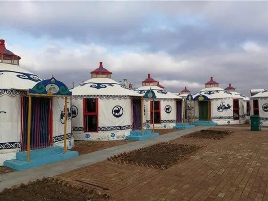 Erleben Sie den Charme der mongolischen Kultur Yurt Bambusstruktur Geodäsische Kuppelzelt