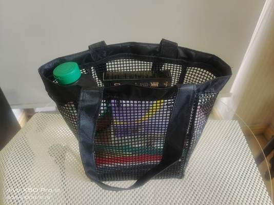 OEM-Service Mesh Handtasche für Strand Outdoor-Sport oder Shopping PVC Mesh Lagertasche