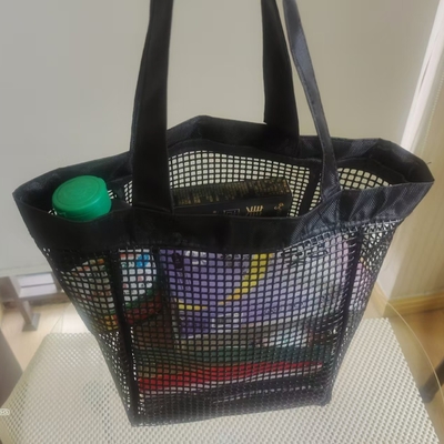 Starke Tragfähigkeit Einkaufstasche Strand PVC-Gittertasche Custom Design Logo