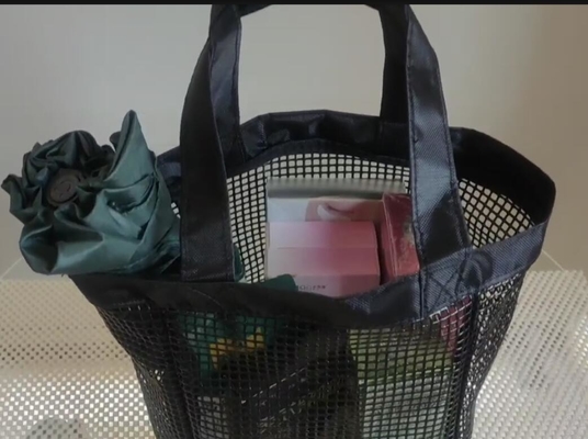 OEM-Service Mesh Handtasche für Strand Outdoor-Sport oder Shopping PVC Mesh Lagertasche