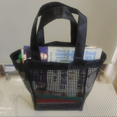 OEM-Service Mesh Handtasche für Strand Outdoor-Sport oder Shopping PVC Mesh Lagertasche