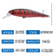 Elritze-3 Plastikc$schwimmen köder Tilapia-Bass Bionic Bait Fishings 11.50cm 14g