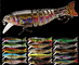 17 färbt 17 CM/11g 6#Hooks 3D mustert Plastikköder-vollen schwimmenden Schicht-multi verbundenen Fischköder