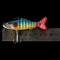 3 Farben 9CM/17g 6#Hooks 3D mustert weicher Plastikköder-vollen schwimmenden Schicht-multi verbundenen Fischköder