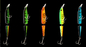 5 Farben 11CM/9.20g 6#Hooks 3D mustert Plastikköder-vollen schwimmenden Schicht-multi verbundenen Fischköder
