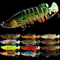 13 Farben, die 10.5CM/18.6g 3D Dragonfish-Köder mustert, versenkten multi verbundenen Fischköder acht