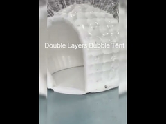 BGO aufblasbare Blasentafel Zwei Schichten gute Isolierung Außenbehinderung Kaffee Bar Global Tent